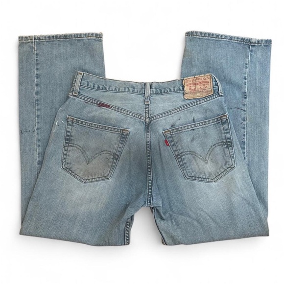 💚 Vintage Levi’s 569 Loose Straight Blue Distressed Jeans (W30 L30) (22) - Picture 2 of 12